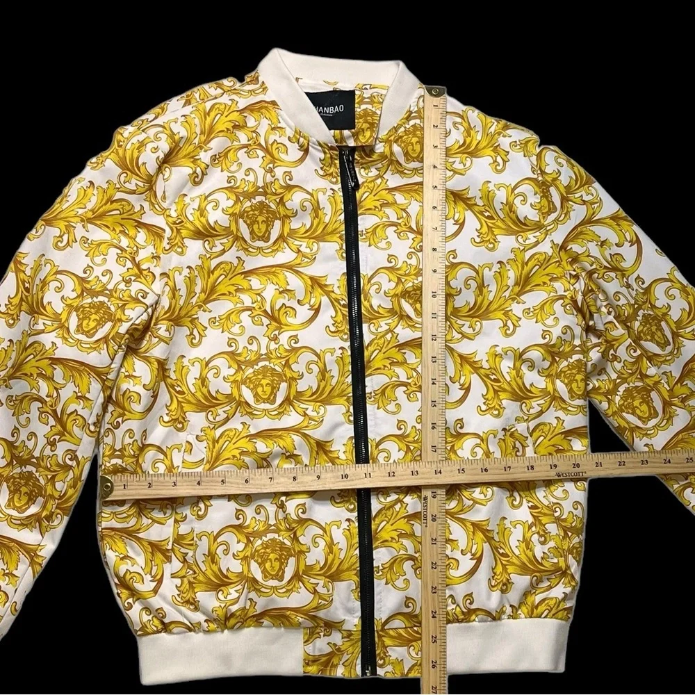 Shanbao Selection Women inspired print bomber jacket size missing is like large - Picture 5 of 9